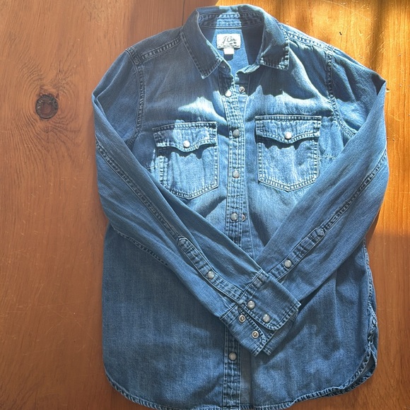 J Crew chambray snap button shirt - Picture 2 of 3